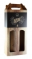 Preview: Flaschenkarton Wood 2er Wein, Holzdekor matt